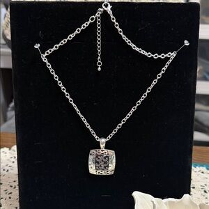 Elegant Silver Plated Pendant Necklace